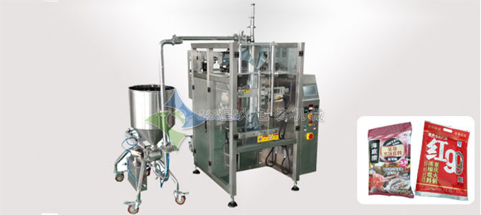 袋裝醬料灌裝機整機展示